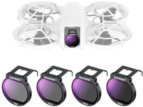 NEEWER ND Filter Set für NEO Drone, 4er Pack, ND8/ND16/ND32/ND64 Graufilter, Drone Zubehör, schlankes, mehrfach beschichtetes optisches HD Glas, kompatibel mit DJI NEO, FL-N28