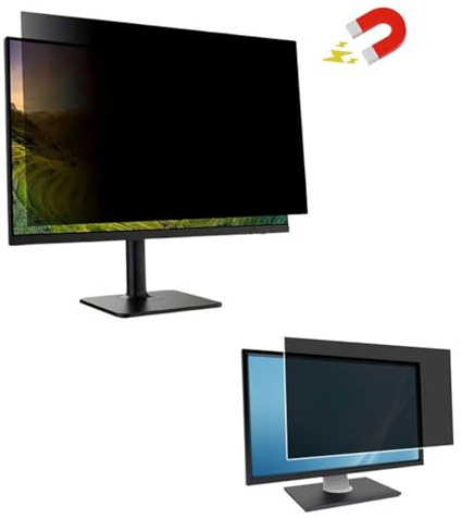 WIKIPARTS 24 Computer Privacy Screen Filter, Removable Anti Glare Blue Light Scratch Protector Film for 24inch Computer 16:10 Widescreen Monitor, Anti Spy Security Protector Shield