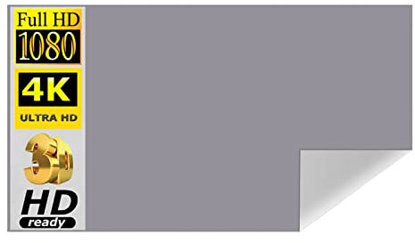 QZCX Projector Screen Projection Screen Reflective Fabric Cloth High Brightness 72 84 92 100 110 120 130 133 Inch for DLP LED 3D Projector Beamers Easy To Install And Store(110 inch)