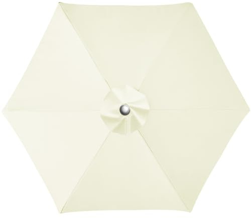 LUSCHEER Replacement Parasol Canopy Waterproof, Parasol Replacement Canopy Cover Patio Umbrella Cloth for 2.5m 6 Ribs Diameter Large Patio Umbrella Weatherproof UV-Anti, Beige