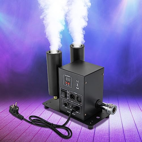 2 Kopf CO2 Nebelmaschine Digital CO2 Jet Machine Fogger Smoke Cannon DMX512 Smoke Mister Machine Multi-angle Fog Machine mit 6m Schlauch, für DJ Concerts Party Events Hochzeit