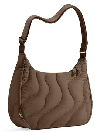 tomtoc 3,5L 9L Borsetta Tracolla Donna Piccola Sling Crossbody, Borsa Donna Puffer Trapuntata Nylon, Borsa Crescent Hobo Viaggio con Tracolla Regolabile e Tasche Interne Organizzate