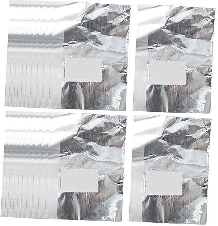 FOYTOKI 200stücke Nagellackentferner Folien Wraps Pads Dicke Aluminiumfolie Mit Baumwollpads Für Gel Nägel Und Fingernägel Einfaches Entfernen Von Uv Gel-lack Maniküre Zubehör Für Zuhause