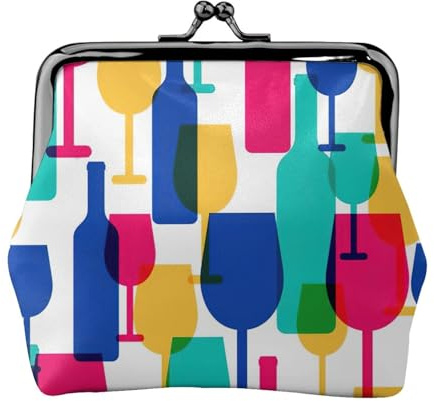 Porte-monnaie léger et minimaliste pour verres à cocktail et bouteilles de vin pour festivals de musique et concerts, Noir , Taille unique, Art Déco