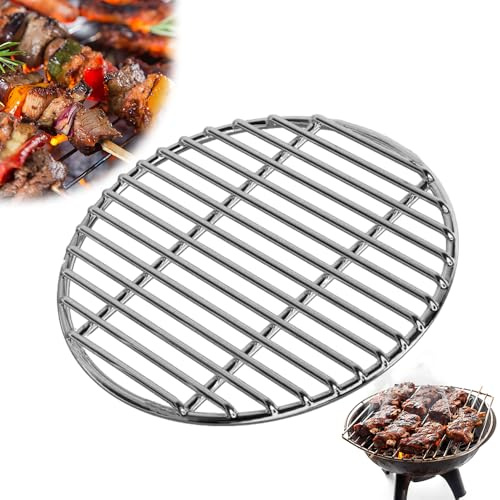 Griglia circolare per barbecue in acciaio inossidabile da 40 cm, griglia a carbone in acciaio placcato, griglia rotonda per cucinare all'aperto, rete di ferro di ricambio per barbecue a gas