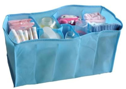 FRCOLOR Wickeltasche Blau Mit Organizer Und Blasebalg-fächern Maße Für Babykleidung Spielzeug Und Trinkflaschen Praktisch Und Robust Für Zuhause Und Unterwegs