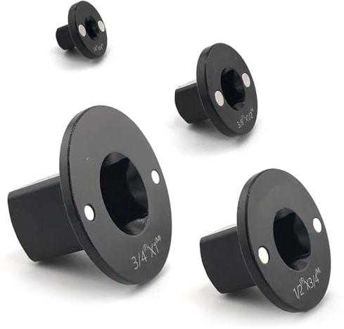 Pack of 4 Low Profile Impacts Socket Adapters Set for Ratchets Tool High Strength Carbon Steel Ideal for Professional Mechanics and Craft Projects Carbon Steel Adapters