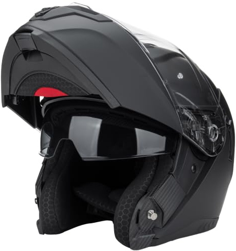 Westt Casque de Moto modulable homologué ECE 22.06 et pré-équipé PINLOCK 70 | Casques de moto avec rembourrage amovible ; casques de scooter avec visières Pinlock 70 et ports Bluetooth préinstallés