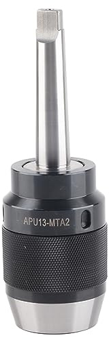 APU13 - Portabrocas sin llave MTA2, portabrocas integrado para fresadoras CNC de 1 a 13 mm, portabrocas de acero aleado de alto agarre para tornos y fresadoras con superficie endur