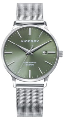 Viceroy Reloj Mujer Elegante para Vestir de Acero Inoxidable - 33 mm - Movimiento de Cuarzo - Bisel Dorado - 401344