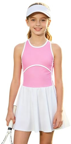 Rswnyirn barn sportklänning golfklänning sommar tunika klänning golfkläder | Racerback-tanktop design, andas, fukttransporterande, träning, pickleball, fitness, övningar, sommar strandaktiviteter