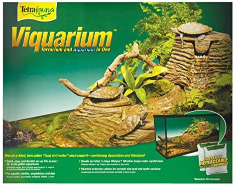 Tetra TetraFauna Viqaquarium, All-In-One Terrarium and Aquarium, Ideal for Aquatic Reptiles and Amphibians