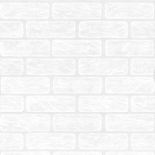 Superfresco Paintable Brick Effect White Wallpaper