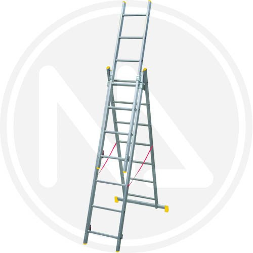 3 x 7 Leiter umwandelbar Aluminium MAURER Stufen 3 x 7