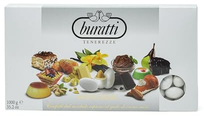 Buratti Confetti con Ripieno al Gusto di Creme Miste, Tenerezze Misto Creme - 1000 g