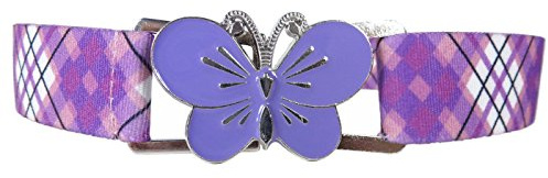 Olata Stretch-Mädchengürtel, Blumen/Schmetterlinge, 1–6 Jahre, 25 mm | Verstellbarer Stretchgürtel mit Blumen- oder Schmetterlingsmotiv für 1–6 Jahre und Blumenschnalle; bequem und mitwachsend.