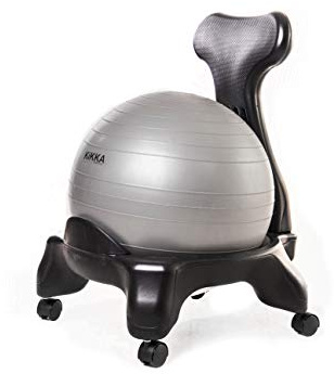 Kikka Active Chair Grigia - Sedia ergonomica con Pallone Gonfiabile