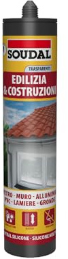 SILICONE EDILIZIA NEUTRO TRASPERENTE ML 300 SOUDAL