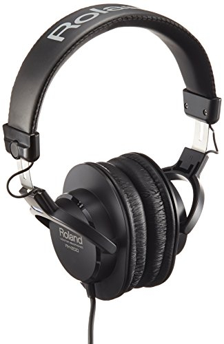 ROLAND RH-200 Stereo Monitor Headphones Black Coiled Cable – Clear, Accurate and Comfortable for Studio-Quality Monitoring