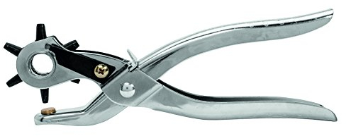 Rapid 5000408 RP03 Pince à poinçons pour cuir, Pour un Usage professionnel et pour le Bricolage, Pince perforatrice avec 6 tailles de poinçons - (2.0 à 4.5 mm)