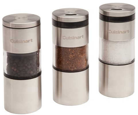 Cuisinart CSS-33 - Juego de especias magnéticas para parrilla, color plateado