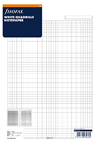 Filofax 292905 Notizpapier A4, kariert, weiß