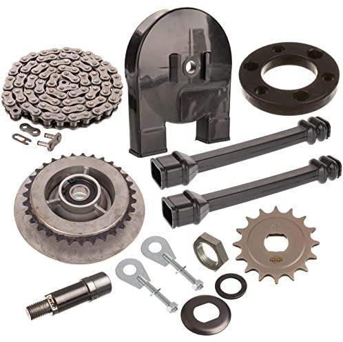 Kettenkit mit Kleinteilen - Simson Roller SR50, SR80 - Mitnehmer Z=31, Rollenkette 94 Glieder, Antriebskettenrad Z=16 (mit Achsverlängerung)