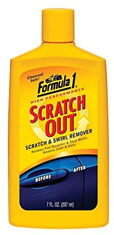Formula 1 Scratch Out Liquid 7 Oz - Cerium Oxide Fine 3000 Grit - Blue - Automotive Scratch Remover
