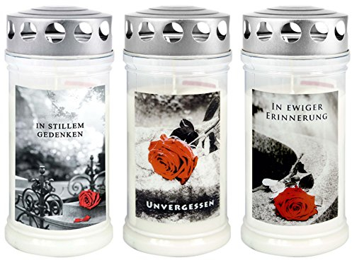 Gedenkkerze In stillem Gedenken 170 x 75 mm 4 Tage