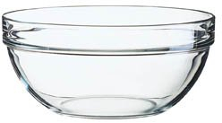 Arcoroc Stapelschale, transparent, H 7,8 cm, Ø 17 cm, 1 Stk. - Glasschale Salatschale Salatschüssel
