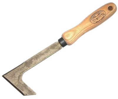 Dewit Short Handle Patio Knife – Premium Weeding Tool for Pavers | Tempered Boron Steel Blade | Ash Hardwood Handle | Eco-Friendly | 11 Length