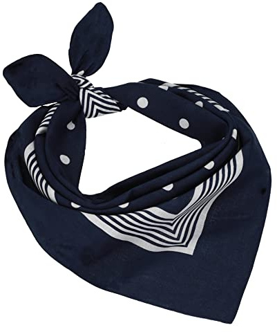 Betz Nickituch Bandana klassischem Punktemuster 55 x 55 cm in den Farben rot, marine und schwarzblau