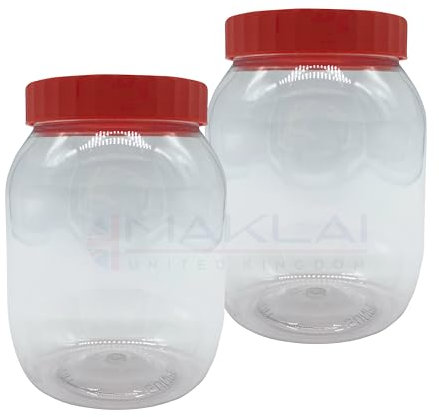 Sunpet J0750 750ml Plastic Food Storage Canisters, Pack of 2, Red
