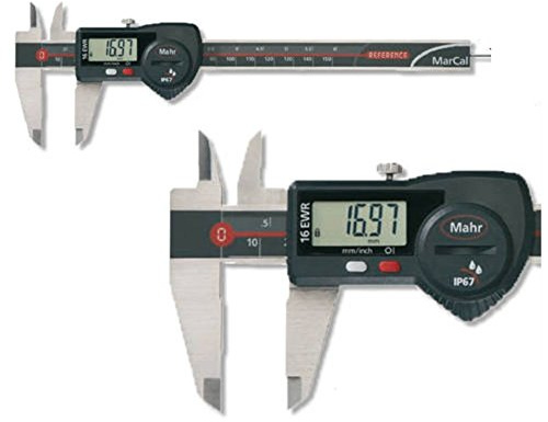 Mahr 4103068 200 mm MarCal 16 EWR Digital Messschieber IP67 mit eckigem Tiefenmaß