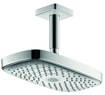 hansgrohe Raindance Select E 300 Duschkopf, Kopfbrause für Deckenmontage, 2 Strahlarten, Chrom