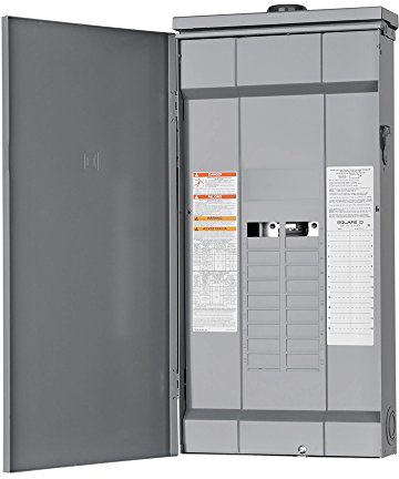 Square D - HOM2040L225PRB Homeline 225-Amp 20-Space 40-Circuit Outdoor Main Lugs Load Center with Cover, Plug-on Neutral Ready