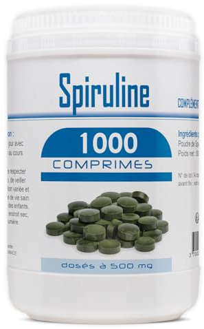 Spiruline 500mg - 1000 Comprimés
