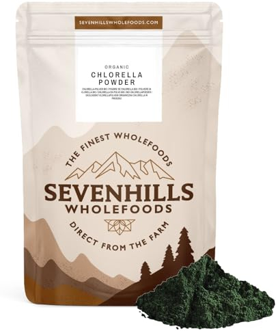 Sevenhills Wholefoods Chlorella-Pulver Bio 1kg, Gebrochene Zellwand, Natürliche Körperentgiftung, detox, photosynthesis