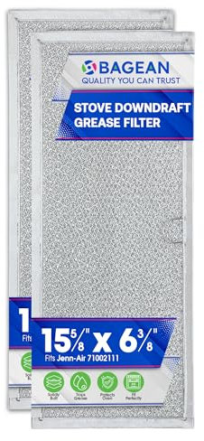 Downdraft Stovetop Filter Replacement for 71002111 Jenn Air Filter Downdraft 15.6” x 6.4” - Range Oven Filter Fits Into Jennair Downdraft Filter Vent and Protects the Stove Fan (2-Pack)