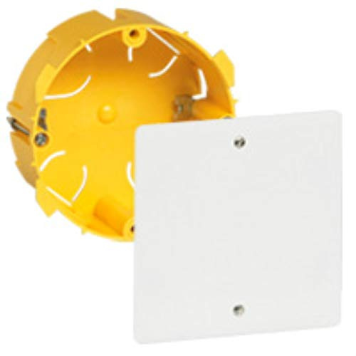 Legrand 089371 Boîte pour Dérivation Batibox Cloisons Sèches Ø85x40mm, Couvercle 100x100mm