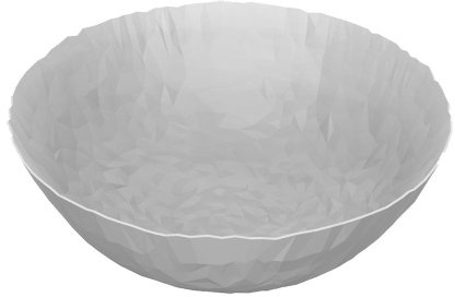 Alessi Joy Nummer 11 Schale, rund aus Stahl, epoxidharzlackiert, milky weiß