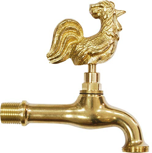 Boutté 402Q Robinet de Jardin élégant avec Motif Animal en Laiton Fontaine Manette Coq | Entrée 15x21, Or | Fontaine Manette, Entrée 15x21, Élégant
