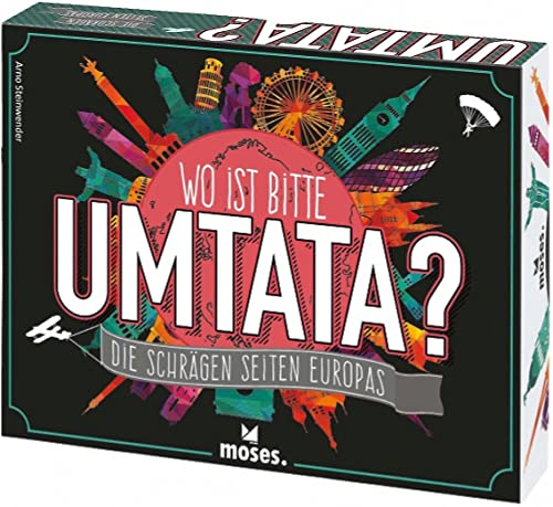 Moses MOS90226 - Wo ist Bitte Umtata? | Das Spiel über die schrägen Seiten Europas | Ein Wissens- und Ratespiel ab 12 Jahren, White