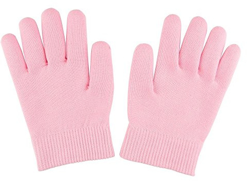CareforYou Gants de spa en gel adoucissant et hydratant pour soins de la peau – Taille unique (gants, rose)