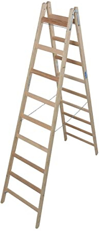 SPROSSEN-DOPPELLEITER, 2 X 9 (HOLZ)