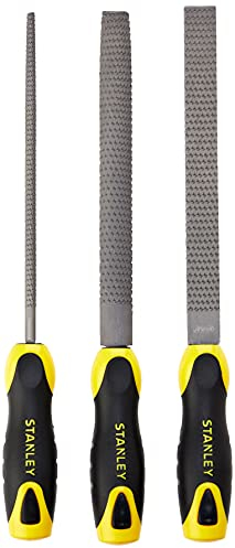 Stanley Holzraspel-Set, 3 teilig, 200mm Länge, flachstumpf/halbrund/rund mit Hieb 1, Karbon-Stahl, 0-22-477