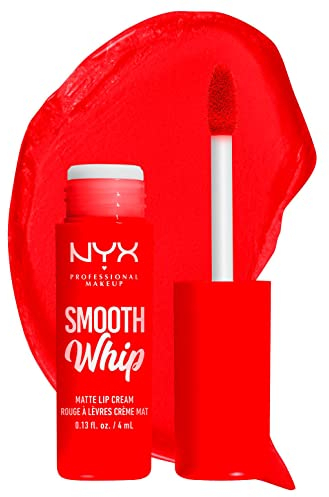 NYX Professional Makeup Smooth Whip Matte Lip Cream, Labial Líquido Cremoso, con Manteca de Karité y Cacao, Acabado Mate, Tono: Icing On Top