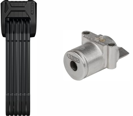ABUS Unisex, Fahrradschloss BORDO™ 6405 + Bosch, Schwarz, one size | Robustes Sicherheitsschloss inklusive Akkuschlosskern für Bosch E-Bikes, 85 cm Länge, ergonomisches Design, Schwarz