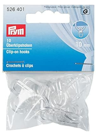 Prym 526401 Überklipshaken 10 mm transparent
