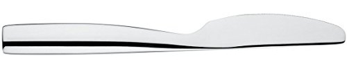 Alessi MW03/3 Dressed Tafelmesser - Stahl AISI 420 glänzend poliert mit Reliefdekor, 6 Einheiten